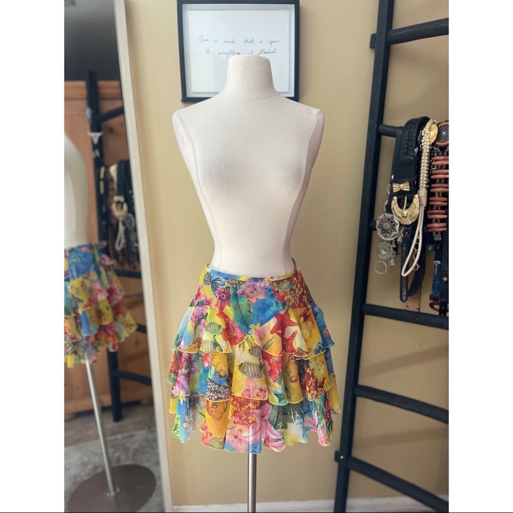 ESCADA tropical skirt sz 36